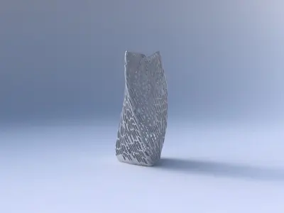 Vase twist curved tipping triangle 2 with dense twisted organ... 3D print model