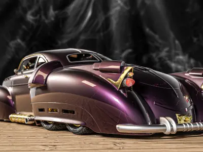 Classic in future sport car 3D model