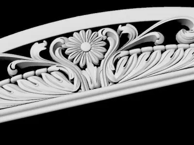 carved mirror 3D model 3