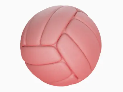 Simple Volleyball Ball 02 3D model