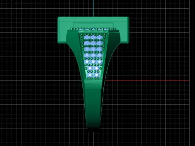 Print Ready STL 3DM  Gents Rings Diamond Men Ring  3D print model 39