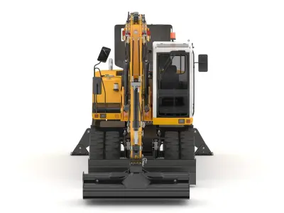 Liebherr Wheeled Excavator A904c Litronic 3D model