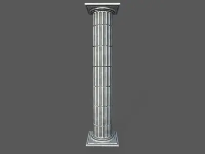 2 Roman Columns Low-poly 3D model