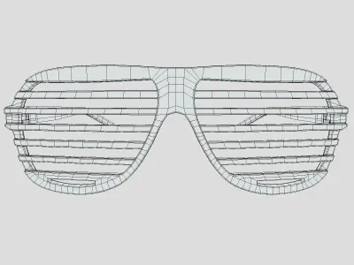 Shutter Glasses Low Poly PBR Realistic  Low-poly 3D model