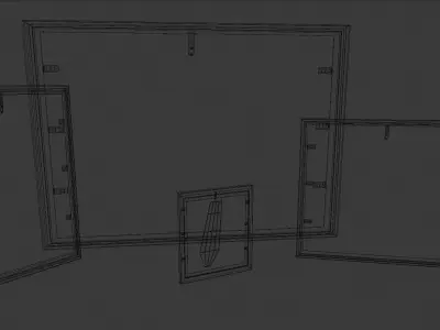 Frame Set 2 metal Free 3D model