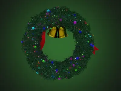 Cristmass wreath Free 3D model