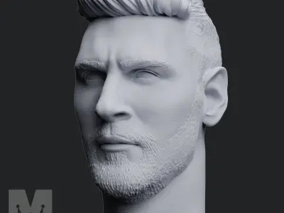 Lionel Messi World Champion Head 3D print model