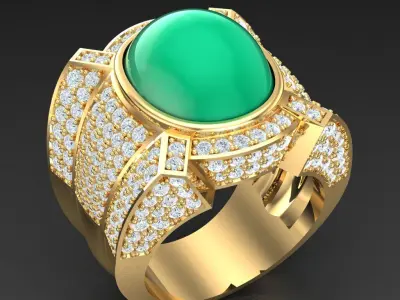 Luxury Men Rings Designs 6MR049 3D print model