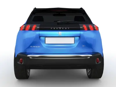 Peugeot e-2008 2023 Low-poly 3D model