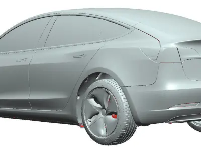 Tesla Model 3 2020 - Exterior Scan 3D model 3D model