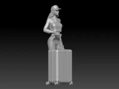 waiting for the trip girl 1 3D print model