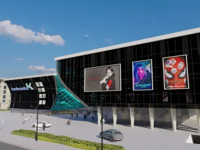 My architecture Revit 2019 project Shopping mall supermarket 3D model