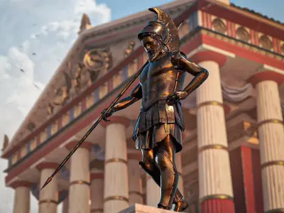 Ancient Greek Hoplite Statue 3D model  3D model