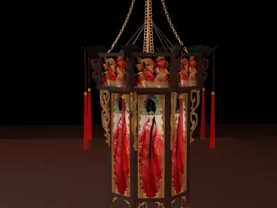 Chinese  palace lantern  3D model