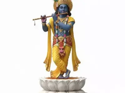 Krishna 3d model  Low-poly 3D model