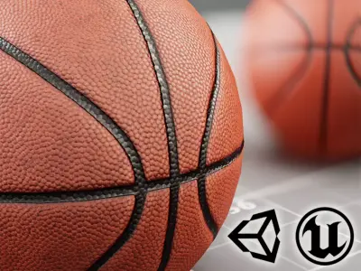 Basket Ball - Clean Dirty - 3D VR  AR  game ready  Low-poly 3D model