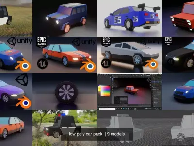 low poly car pack 