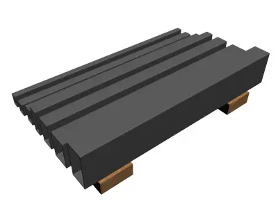 083in Wall Rectangle Ornamental Tube 3D model