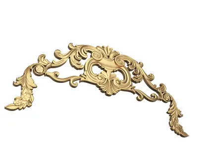 Carved Plaster Molding Decoration 08 Low-poly 3D model