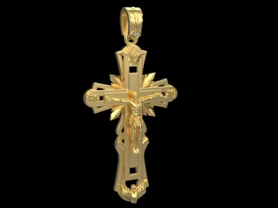 Jesus Cross Pendant 9902 3D print model