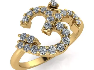 light weight gold diamond rings-C111116SKCH2026041-wt-0-5 3D print model