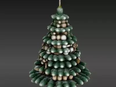 Christmas Tree 3D Model Holiday Print-Ready  Festive  Low-poly 3D model