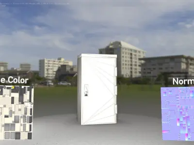 Electrical Distribution Cabinet 3 Low-poly 3D model