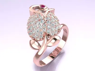Rose Rings - Womens Rings - N3357 3D print model