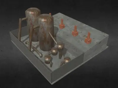 Factory 3d model steam engine 3D model