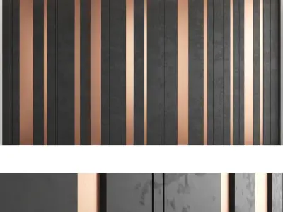 Decorative wall panel set 17 3D model