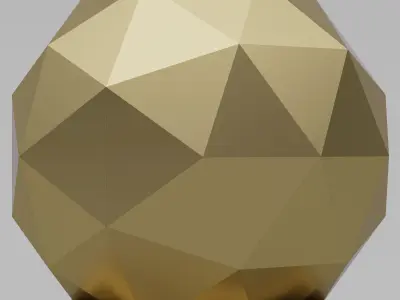 Geometric Brass Finial 3D model