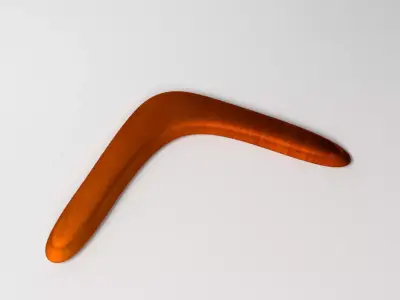 Wooden Boomerang 3D model