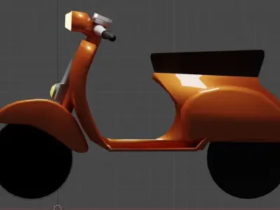 Scooter vespa Low-poly 3D model