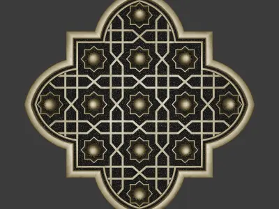 Islamic Geometric Pattern walldesign 3D model