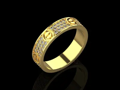 Love Diamonds Ring 21 Size N160 3D print model