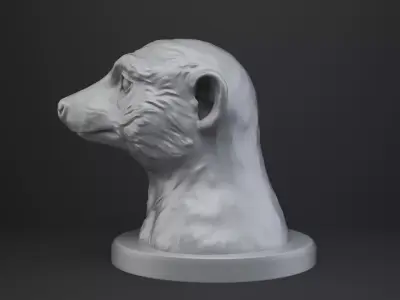 Meerkat Bust - Animal Figurine 3D print model