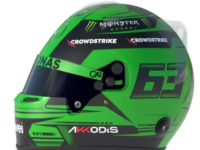 F1 Mercedes Helmets 2023 3D model