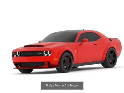 Dodge Demon Bugatti Chiron Porsche 918 3D Model Pack