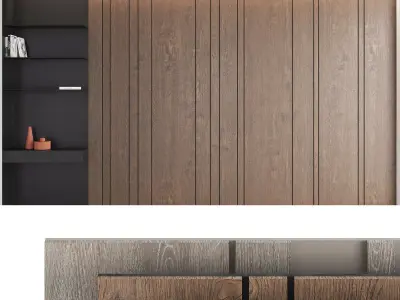 Decorative wall panel set 5 3D model