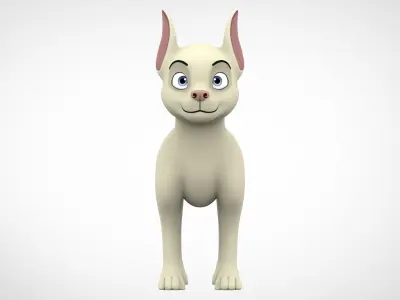 Doberman  Low-poly 3D model