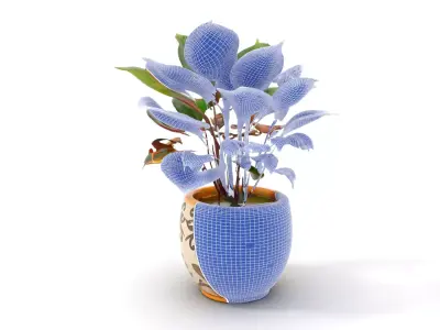 Vibrant Decorative Plant model pack Low-poly 3D model