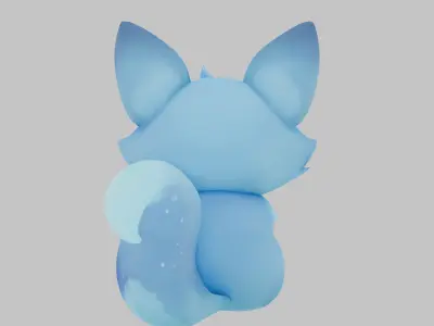 Glow FOx Pet Cute Animal Stylized Cartoon Low-poly 3D model