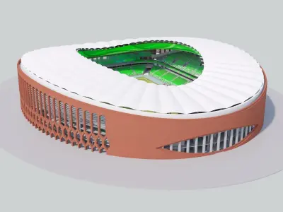Stadium with roof 3D model