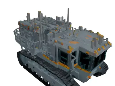 Heavy Duty Tracked Vehicle 3D Model Low-poly 3D model