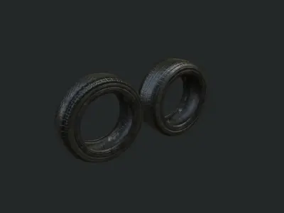 Tires Low-poly 3D model purchase
