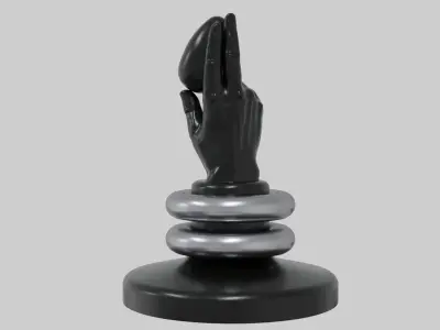 Abstract sculpture Low-poly 3D model