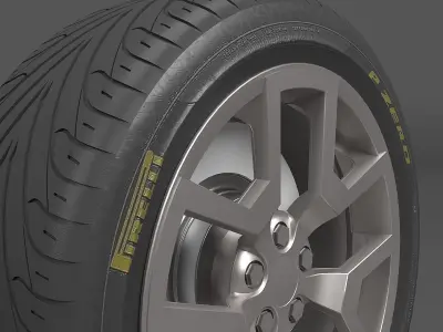 Realistic Wheel Tire 9 3D model