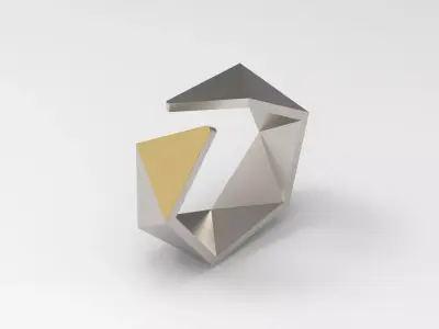 R 172 Geometric and cuff style band 3D print model