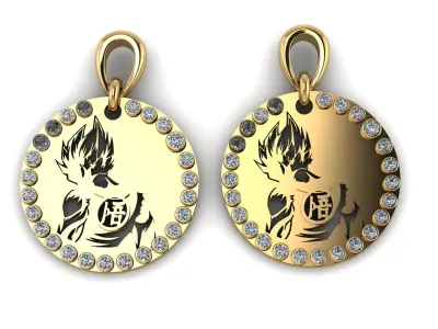 ANIME  COIN PENDANT 3DD PRINTABLE MODEL  3D print model