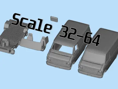 Retro American Van G10  gen3 shorty 3d printing car STL file 3D print model